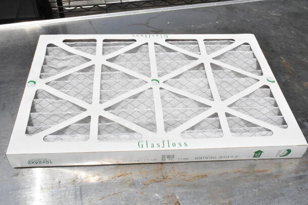 Glasfloss air filter, Z-Line Series, 16x24x2 inches, new condition. White frame, labeled with model and dimensions.
