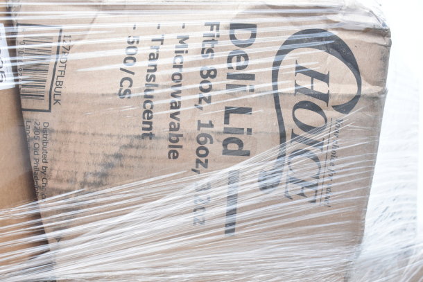 31 brand new scratch and dent items, including plastic cutlery, cold cups, lids, and bags wrapped in plastic.