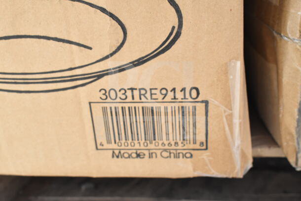 Cardboard box with barcode and model number 303TRE9110. Marked "Made in China." Contains new items: trays, sake cup, shelves.