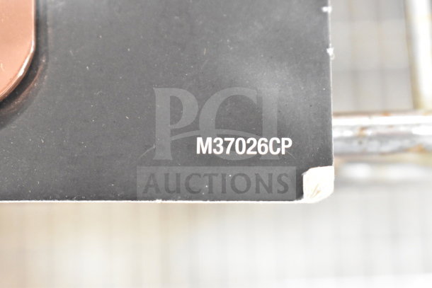 "Barfly M37026CP Heavy-Duty 6-Inch Copper-Plated Hawthorne Strainer displayed, with model number visible on packaging."