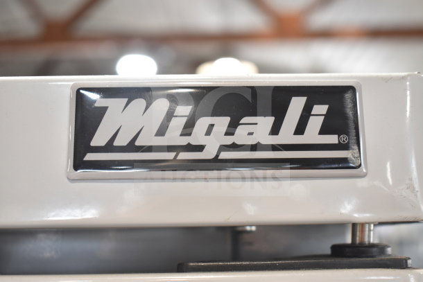Migali SF60V Commercial Freezer, single door, 115V, showcasing brand logo on top panel, excellent condition.