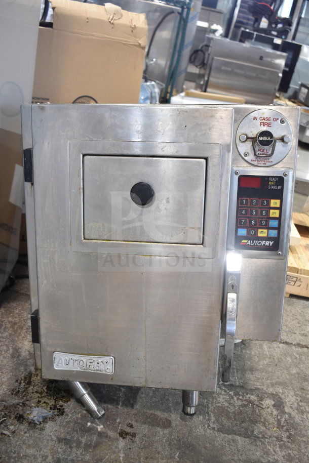 Autofry MT1-5 commercial ventless fryer, stainless steel, electric, 240V, 1 phase, keypad controls, used condition.