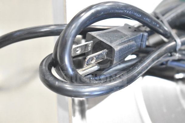 Power cord for Crathco D25-4 Classic Bubbler, brand new, 115 volts, 1 phase; shown coiled, indicating new condition.