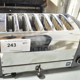BRAND NEW SCRATCH AND DENT! Cadco CTW-6M(220) 6-Slice Standard Toaster with 1" Slots - 220 Volts, 1 Phase.