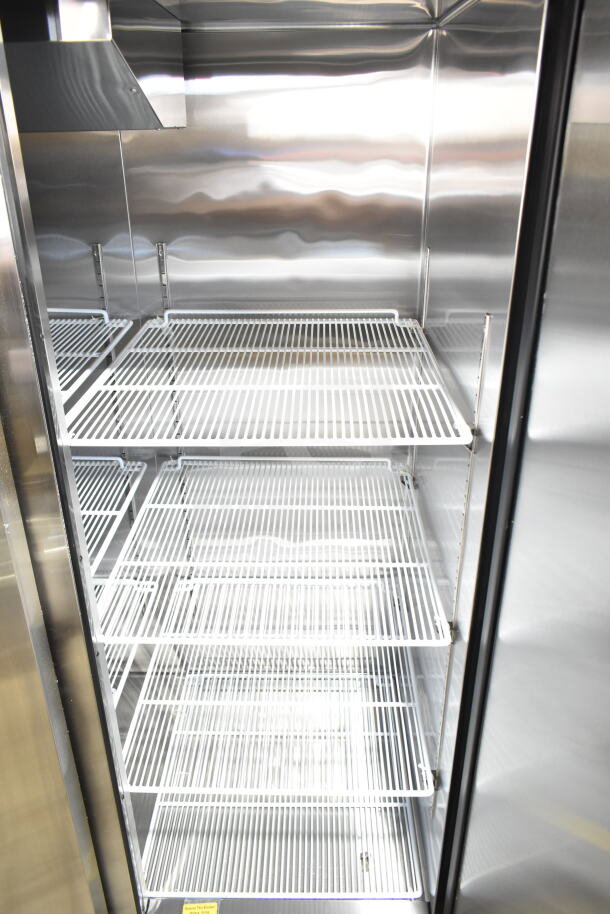 BRAND NEW 2019 Migali C-3F commercial 3-door reach-in freezer, scratch and dent, stainless steel interior, model C-3F.