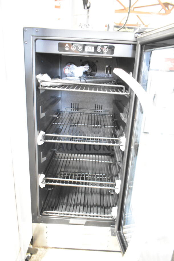 BRAND NEW AvaValley 342BRC78SZ 78-can beverage cooler with glass door, single temperature, visible controls, minor scratches.