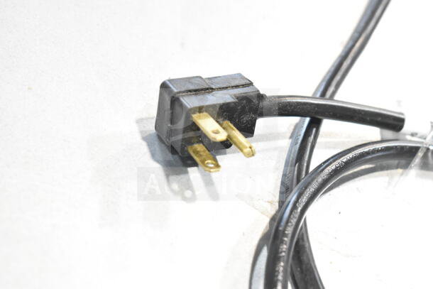 Power cord for Beverage Air BB48HC-1-G-B back bar refrigerator, 115 volts; black with grounding plug.