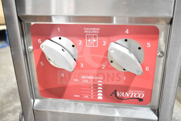 Brand new Avantco 177CPBTR66A bun toaster, adjustable settings panel shown. Scratch and dent condition. 120V, 1 Phase.