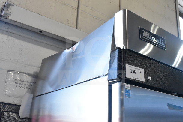Migali C-1F-LHH-HC commercial freezer, new with minor dents, 115 volts, single door, serial C-1F-LHH-HC00319011600920002.