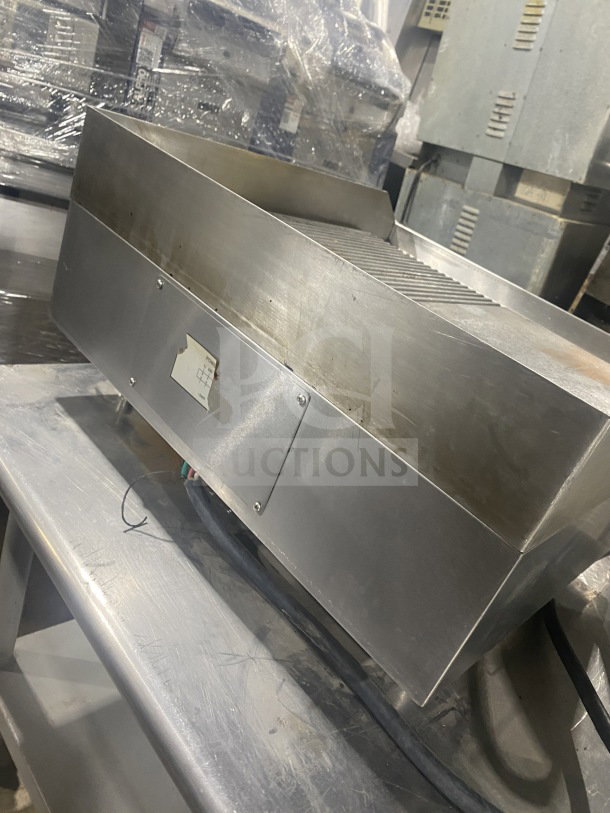 Cecilware commercial stainless steel electric charbroiler grill, countertop model, used condition, visible wiring.
