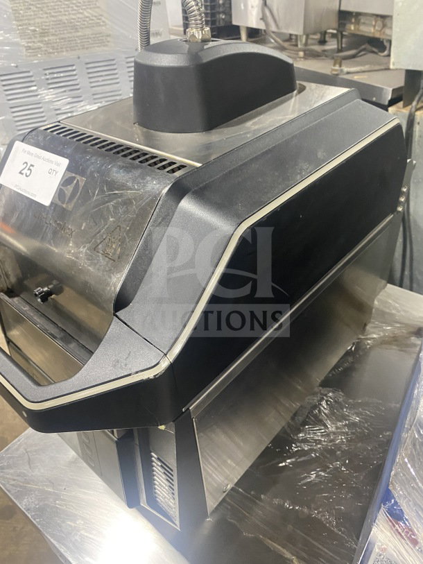 Electrolux 2017 commercial infrared flat press, model HSPP2RPRS. Stainless steel, digital controls, 208V, on small legs.