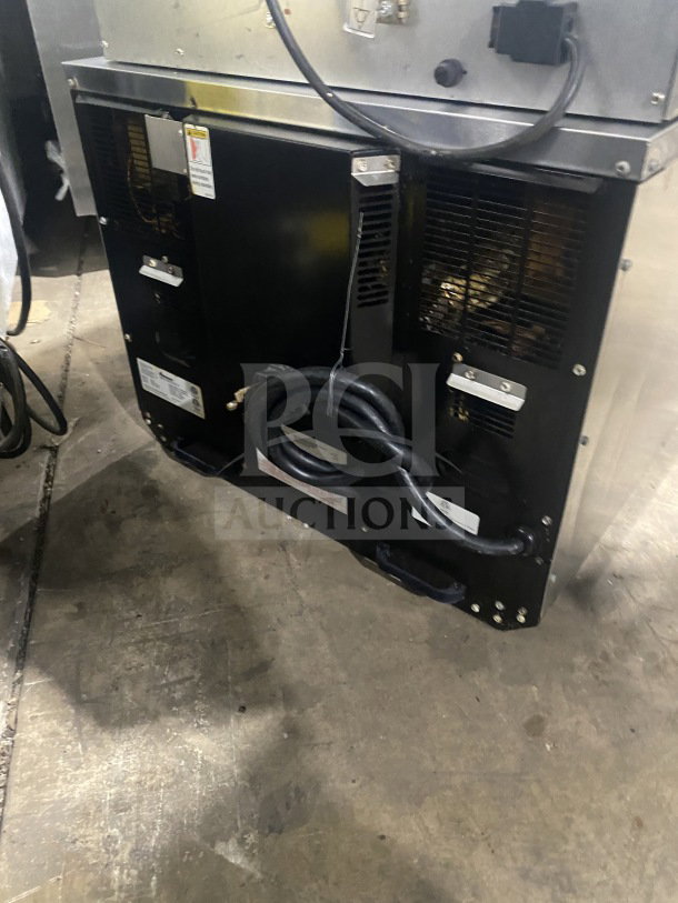 Amana AXP22 Turbo Oven, stainless steel, electric, countertop, 208-230V, used condition, visible cords and ventilation.