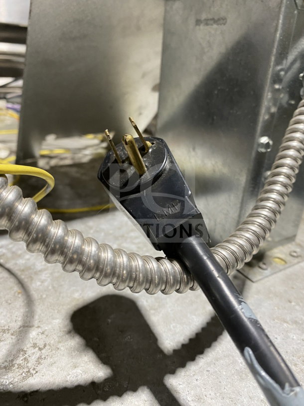 Commercial power cord with a three-prong plug for the Traulsen Spec-Line Series Freezer, Model RLT232WUTFHS.