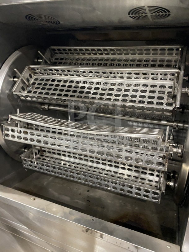 Cleveland Range Commercial Electric Rotisserie Convection Oven, Model BMR-32, SN WC36393-961-48. Stainless steel interior.