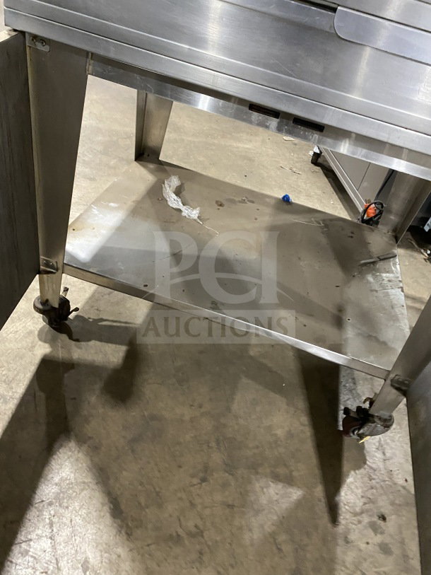 Cleveland Range BMR-32 electric rotisserie convection oven, stainless steel, on castors, used condition, serial WC36393-961-48.