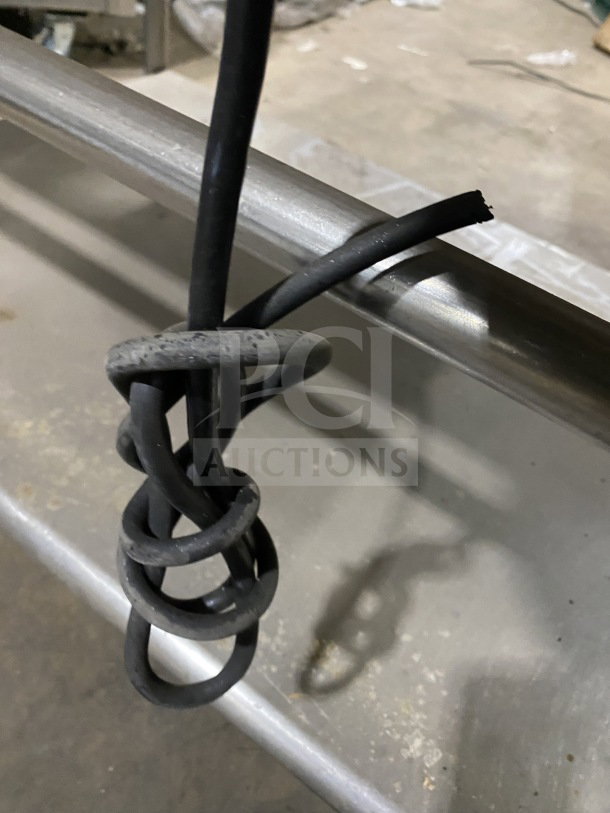 AccuTemp Accu-Steam stainless steel griddle on rolling stand, gas powered. Includes visible power or utility cords.