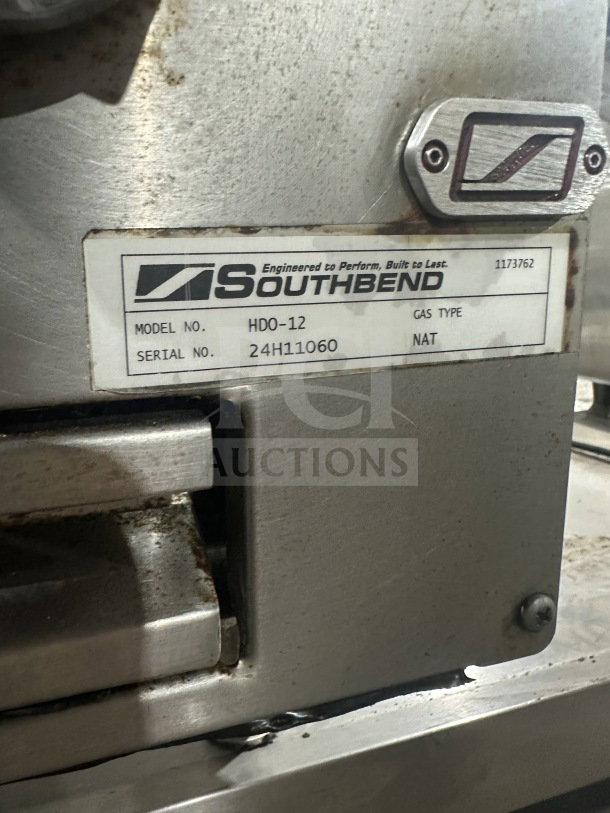 Southbend HDO-12 Stainless Steel 2-Burner Gas Hotplate with legs, Model: HDO-12, Serial No: 24H11060.