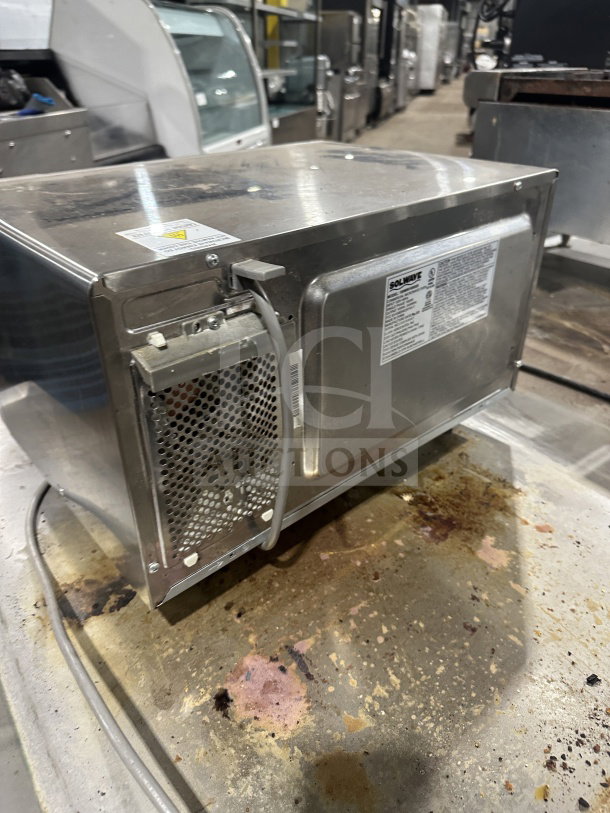 Solwave 180MW1000SS commercial stainless steel microwave, 2023 model, electric, digital control, on legs, 120V.