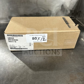 Box of 12 brand new Camwear 13" red plastic spoons, model SPO13CW404, unopened.