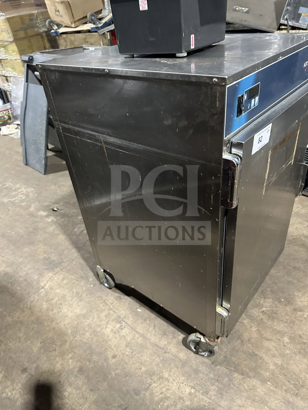 Alto Shaam 1200S stainless steel electric holding cabinet, Model 1200S, 120V, on casters, used condition.