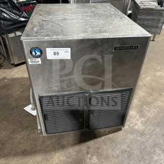 Hoshizaki stainless steel modular ice machine head, electric powered, commercial use, visible markings, good condition.