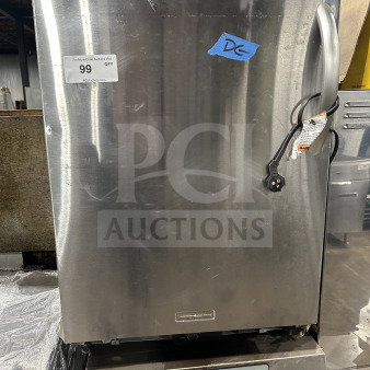 KitchenAid Commercial Stainless-Steel Countertop Refrigerator, Model KURS24LSB03, SN EK14900234, 115V, solid door.