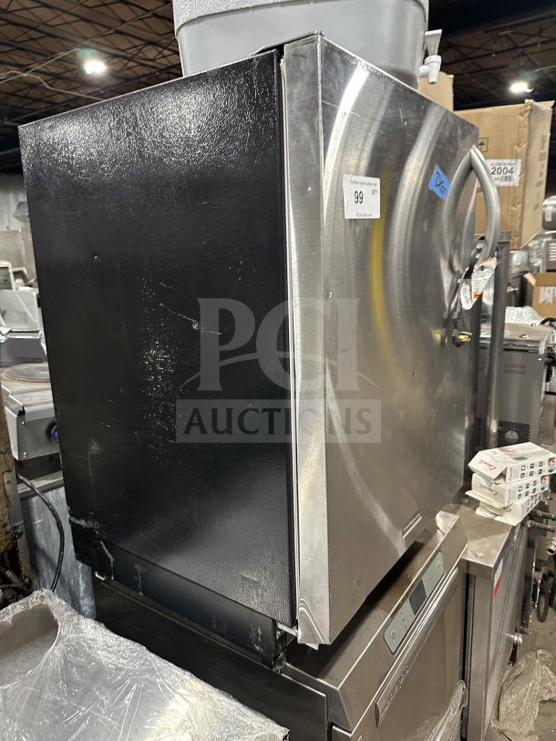 KitchenAid Commercial Stainless-Steel Single Door Refrigerator KURS24LSB03, SN: EK14900234, 115V, visible wear.