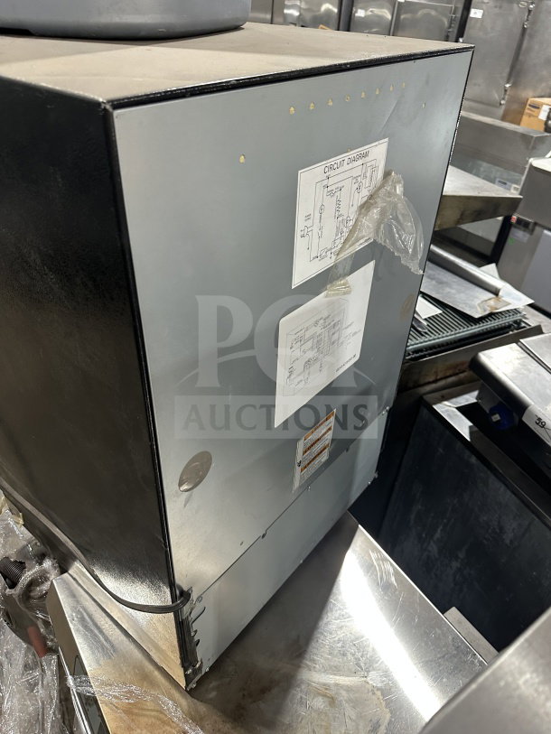 KitchenAid Commercial stainless-steel refrigerator, Model KURS24LSB03, circuit diagram visible, gently used condition.