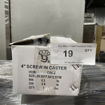 NEW L&J CSS-4 Caster Set in box. 4" screw-in type. Box details: Size 23.5x17.5x12.5 cm, NW 6.3 lb, GW 6.6 lb.