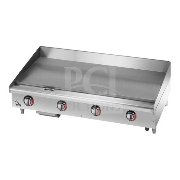 Brand new Star-Max Series 48" stainless steel griddle, model 8G-548TGF, with snap-action controls, 208V/240V.