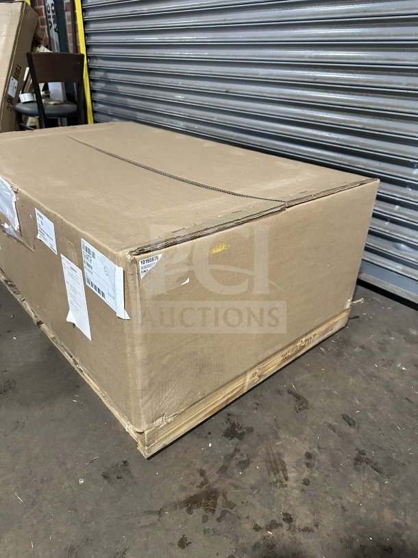 Brand new Star Star-Max Series 48" electric countertop griddle in sealed box. Model 8G-548TGF, 208V/240V, with labels.