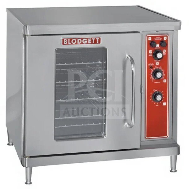 Blodgett stainless steel single deck half-size convection oven, model 10004389, brand new, 220-240V, premium series.