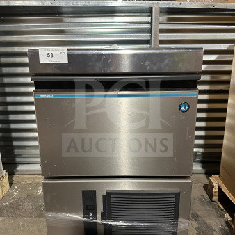 Hoshizaki stainless steel ice machine and storage bin combo, model IM-50BAA-Q, air-cooled, new condition, 115V.