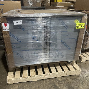 Brand new Dinex DXPICT202D commercial stainless steel 2-door 24-tray meal delivery cart on casters, with pan slides.