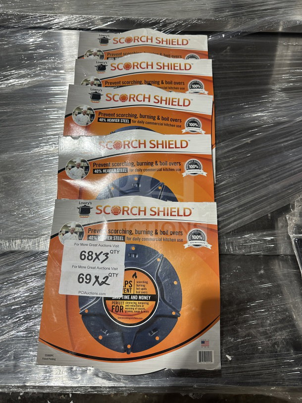 Lowry Scorch Shield, prevents scorching and boiling over, 40% heavier steel, brand new, commercial use, 5-pack.