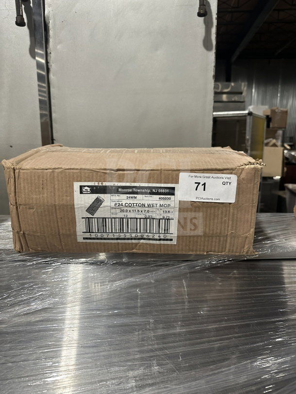 Brand new My Helper wet mop head replacement, model 405030, in original box. Box label shows dimensions and barcode.