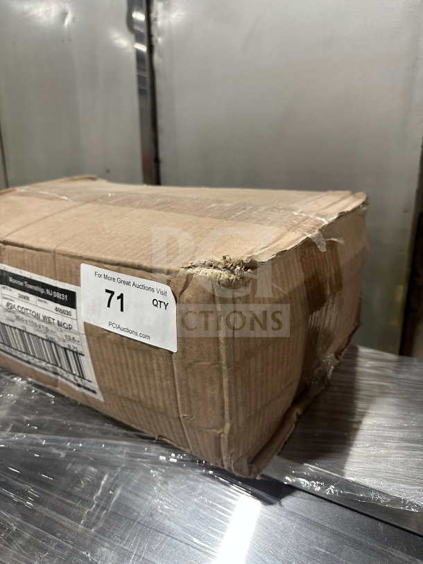 New My Helper Commercial Cotton Wet Mop Head Replacement, Model 405030, in original packaging. Box shows wear.