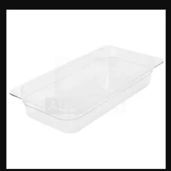 Clear Thunder Group polycarbonate 1/3 food pan, model PLPA8132. New condition, ideal for commercial use.