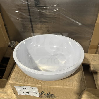 Brand new Elite Global Solutions 4.75-quart melamine serving bowl, model M115R4 NW, BPA-free, in box of 2.