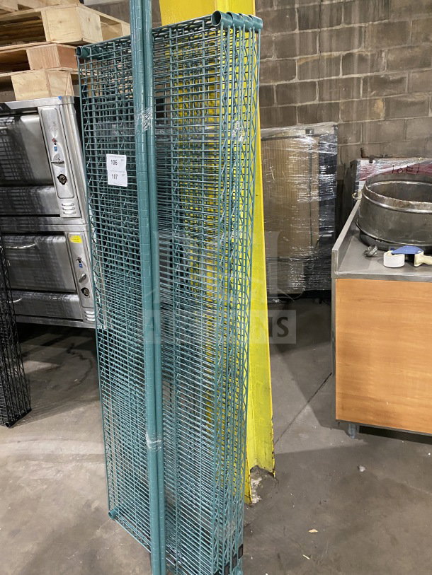 Quantum Commercial Carbon Steel Wired Shelf, blue-gray, 24x72", new condition.