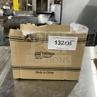 Brand new Thunder Group clear polycarbonate food pan lid, Model PLPA7140CS, with notch and handle, in open box.