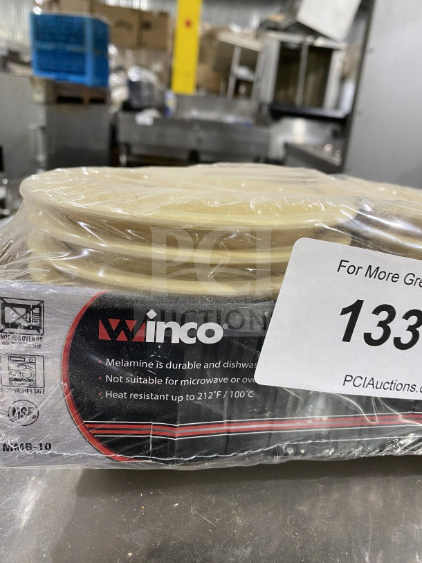 BRAND NEW! Winco Commercial Tan Melamine 10 Oz. Grapefruit/Small Side Bowl, durable, dishwasher safe, not for microwave/oven.