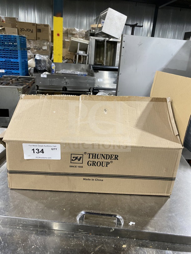 Thunder Group 11 oz Polycarbonate Margarita Glass, Model PLTHMR011C, new in original packaging, box marked "134 QTY."