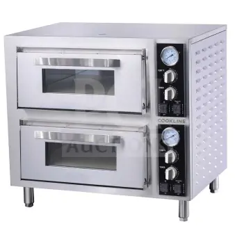 BRAND NEW! Cookline Commercial Stainless Steel Double Deck Countertop Pizza Oven! With 2 Independent Chambers! Model: CPO-2D 240V! 1 Phase!