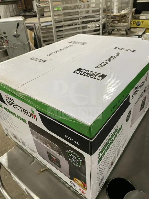 Winco ESVC-28 Spectrum Series 7.4 Gal. Stainless Steel Sous Vide Cooker, new in box with digital control panel.