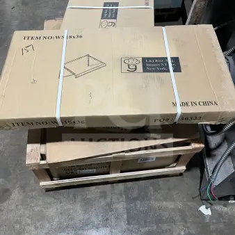L&J stainless steel 18x36 wall shelf, new in box, packaging intact, made in China, model WS1836.