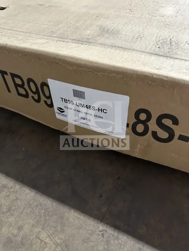 BRAND NEW Component Hardware 48"x30" equipment stand, heavy-duty model TB99-UM48S-HC, in original packaging.