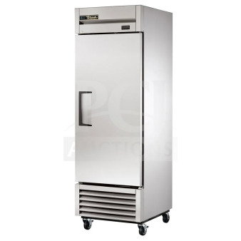 Brand new 2025 True T-23-HC commercial reach-in cooler, single door, stainless steel, 115 volts, 1 phase. Scratch and dent.