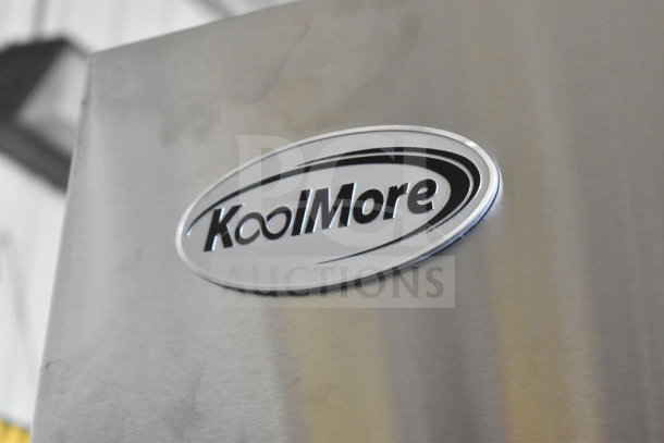 Brand new 2026 KoolMore RIR-2D-SS commercial cooler logo. Stainless steel, 115 volts, minor scratches and dents.