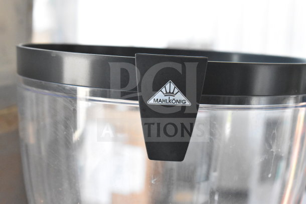 Brand new Mahlkonig E80W espresso bean grinder, countertop model; visible logo; 110-127 volts, 1 phase.